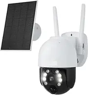2K Solar Security Cameras Outdoor 4MP PT Battery Powered 2.4G Wi-Fi Night Vision Camera for Home Surveillance(U/K)