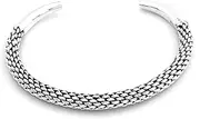 [Treasure Bay] TreasureBay Men's Solid Sterling Silver Bangle Bracelet