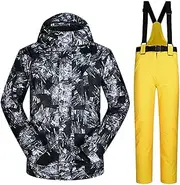 [7HAHA3] Men's Ski Suit Warm Snowboarding Clothing Waterproof Hiking Skiing Jackets & Pants Winter Snow Outdoor Wear