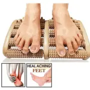 Wood Foot Massager Roller Reflexology Relax Relief Anti Cellulite Care Tool