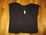 NWT Talbots Black Scoop Neck Rayon Blend Top Shirt Size 3X $49