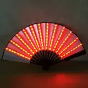 1pc 10" LED Light Chinese Hand Held Folding Fan DJ Party Stage Lighting Prop