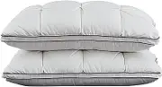 2 Pcs Goose Down Pillow, Luxury Australia 100% White Goose Down Pillow, Cotton Fabric, Luxury 900 Fill Power, King Size,White