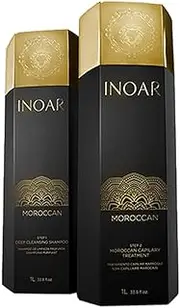 INOAR Brazilian Hair Straightening System (2 x 1 Litre Champu and Keratin)