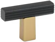 Alno A2905-CHP/MB Quadrato T-KNOB GROOVED BAR Champagne/Matte Black