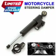 Black CNC Steering Damper Motorcycle Linear Stabilizer Reversed Safety Control