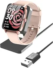 IDW28 Smart Watch Charger,Lamshaw Charging Stand Desk Holder Charging Dock Station Compatible with SOUYIE IDW28, Compatible with SAIKATI IDW28 /YMZ TGW01 Smart Watch 1.85 Inches (Black-Dock)