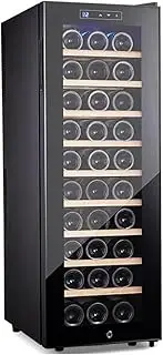 TT-YED Large Capacity Wine Refrigeration Rack, 11-18°C Freestanding Beverage Refrigerator with Digital Temperature Control And Glass Door, Can Accommodate 18-30 Bottles of Red Wine,D