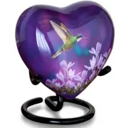 Heart Urn for Ashes Women Men Adult | Mini Hummingbird Urn for Female Male Ca...
