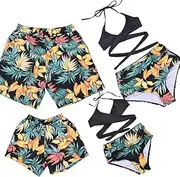 [PURFEEL] Couples Matching Swimsuit Family Matching Swimwears Dad and Me Matching Swiming Shorts