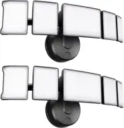 100W Flood Light Outdoor 2 Pack, Switch Controlled LED Security Light 10000LM, 6