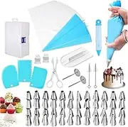 Daseeme 82Pcs Cake Decorating Supplies Kit Baking Fondant Tool Set Piping Bag Tip Pen Spatula DIY Cake Cupcake Decorating Icing Tool Set