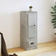 Highboard Storage Unit Concrete Grey Engineered Wood Modern Design 36x35x103 cm