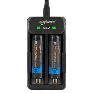 Haixnfire MC2 電池充電器通用智能充電電池適配器鋰電池 18650 21700 26650
