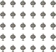 50 Pcs Tree Charms Antique Silver Gold Tree of Life Pendants Beads Metal Accesso