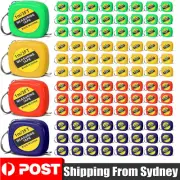 24PCS 1M Mini Keychain Tape Measure Ruler Portable Key Fob Ruler Retractable AUS