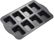 SHOAIB Brownie tray mini loaf pan rectangle shape 8 - cavity baking tray for brownie cake and rectangle shape muffins cupcakes mini loaf bread baking pan