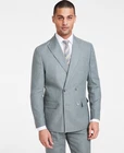 Tommy Hilfiger Mens Modern fit Double Breasted Suit Jacket Blazer 38 S Green