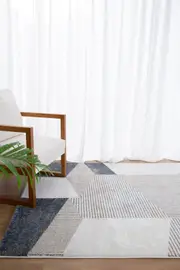 privilege Geometric Blue Multi Runner Rug