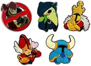 Shovel Knight Pin Set, Official Licensed Shovel Knight Pins, Collectors Box Includes 5 Pins by Youtooz Shovel Knight Collection, Stainless Steel, no gemstone