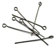 30mm Bronze Eye Pins x 50 Jewellery Findings