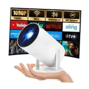 [Auto Keystone]HY300Pro Portable Mini Projector with Wi-Fi Bluetooth USB HDMI