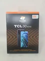 Boost Mobile TCL 30XE 5G 64 GB Black Prepaid Smartphone 6.5" HD+ 13MP NEW SEALED