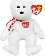 TY Beanie Baby Scarlett -White Valentine Bear - 6"