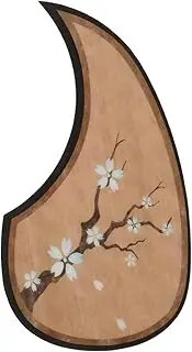 COMPUKAS Acoustic Guitar Pickguard Sticker Durable Scratch Guard with Cherry Blossom Teardrop Design Beautiful Grain Pattern for Enhanced Aesthetic Appeal Fits Standard Acoustic Guitars