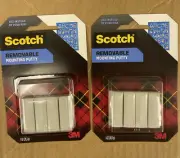 2 Packs 3M Scotch Removable Mounting Putty, 1 oz.