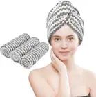 Microfiber Hair Towel Wrap Anti Frizz Hair Turban Hair Drying Towel for Women...