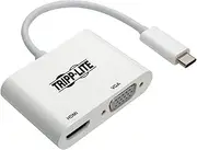 Tripp Lite USB C to HDMI/VGA Multiport Adapter Converter 4K, USB 3.1 Gen 1 USB Type C, USB-C, USB Type-C (U444-06N-HV4K)