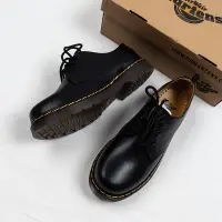 在飛比找Yahoo!奇摩拍賣優惠-Dr. Martens 1461 3孔 皮鞋 鋼印版 黑色 