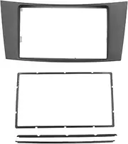 QASULER 2 Din Refitting Car Radio Panel Fascia Stereo Frame CD DVD Player Cover Trim Kit Mount Kit, for, E Class W211 Center Console Radio Fascia