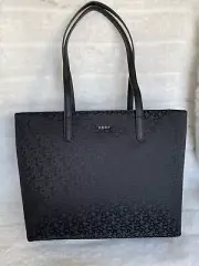DKNY” Bryant Park Tote Satchel Black Soft DKNY LOGO Design