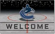 FANMATS 21289 Vancouver Canucks Crumb Rubber Outdoor Door Mat - 18in. x 30in.
