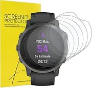 6 Pack for Garmin Fenix 6S / 6S Pro/ 6S Sapphire / 6S Pro Solar Matte Screen Protector [Anti-Glare & Anti-Fingerprint], Soft TPU Clear Film, HD Transparent,Touch Sensitive