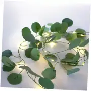 Artificial Eucalyptus Leaves Foliage String Lights 6.6Ft 20 LED Fairy Leaf