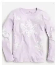 NWT J.Crew Crewcuts top t-shirt snowflake medium 8-9 Y girls sparkling