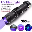 395Nm UV Flashlight Blacklight Zoomable USB Rechargeable UV Light Ultraviolet