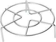 NAMOARLY Stainless Steel Steamer Rack Thicken Round Egg Cooking Stand for Kitchen Dishes Multi Function Pot Bracket Silver for Steaming Fish Eggs Vegetables and More