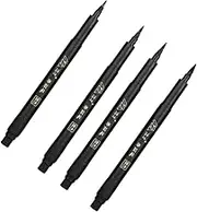Operitacx Luxury Brush Calligraphy Pens 4pcs Set Fine Medium Thick Tips Writing Markers Lettering Pens for Chinese Calligraphy Watercolor Painting All Ages