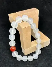FREE SHIPPING! 10+ mm Natural White Agate Bracelet GREAT GIFT