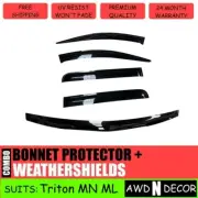 Bonnet Protector, Weathershields to suit 2006-2014 Mitsubishi Triton MN ML