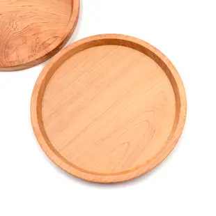 芬多森林 越檜圓形托盤 一體成型製成 水果盤 糖果盤 茶盤 檜木托盤 木質托盤 拍照擺飾 原木托盤 拍照道具 桌面收納