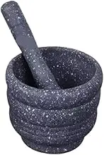 Traditional Grind, Household Manual Garlic Press Kitchenware Creative Peanut Crushing Jar Pestle Set Medicine Grinder Masher(Gray)