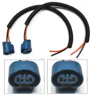 Extension Wire Pigtail Female U 9005 HB3 Two Harness Head Light Dual Beam Socket