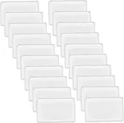 FONDOTIN 20pcs Ultra Thin Transparent Magnifying Lens PVC Page Magnifier for Reading View Magnification for Seniors Lightweight and Convenient Bookmark Magnifier