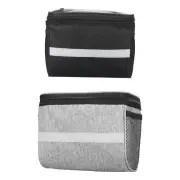 Cycling Bicycles Insulated Front Bag Bike Handlebar Bag with Reflective Strips