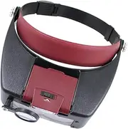 LRXIYODE LED Headband Magnifier with Dual LED Lights for Jewelry Repair Watch Making and Detailed Work Comfortable Helmet Style Magnifying for Use